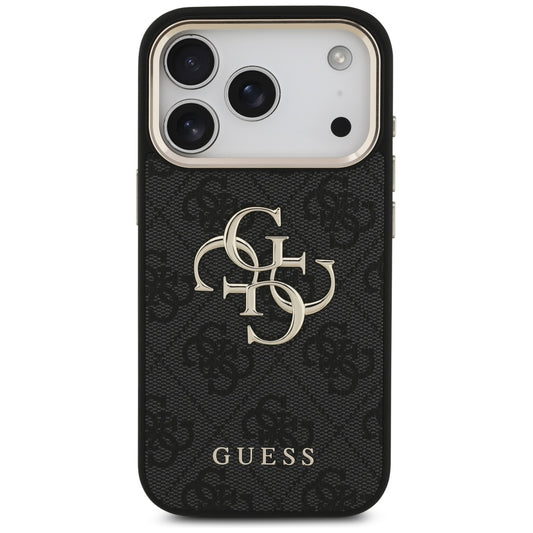 Hülle für Apple iPhone 17 Pro, Guess, Big 4G Logo Classic, Schwarz Gold