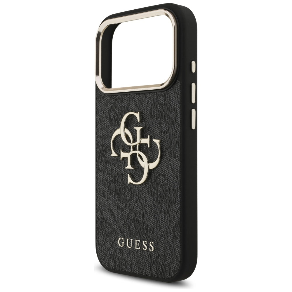 Hülle für Apple iPhone 17 Pro, Guess, Big 4G Logo Classic, Schwarz Gold