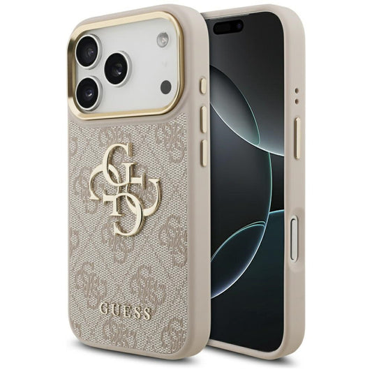Hülle für Apple iPhone 17 Pro, Guess, Big 4G Logo Classic, Roségold