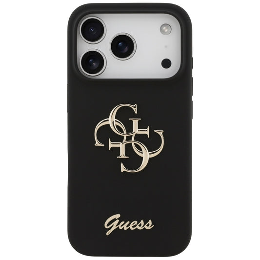 Hülle für Apple iPhone 17 Pro, Guess, Big 4G Script, Schwarz