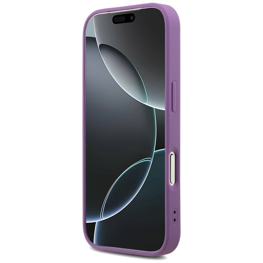 Hülle für Apple iPhone 17 Pro, Guess, Fixed Glitter Big 4G, Lila
