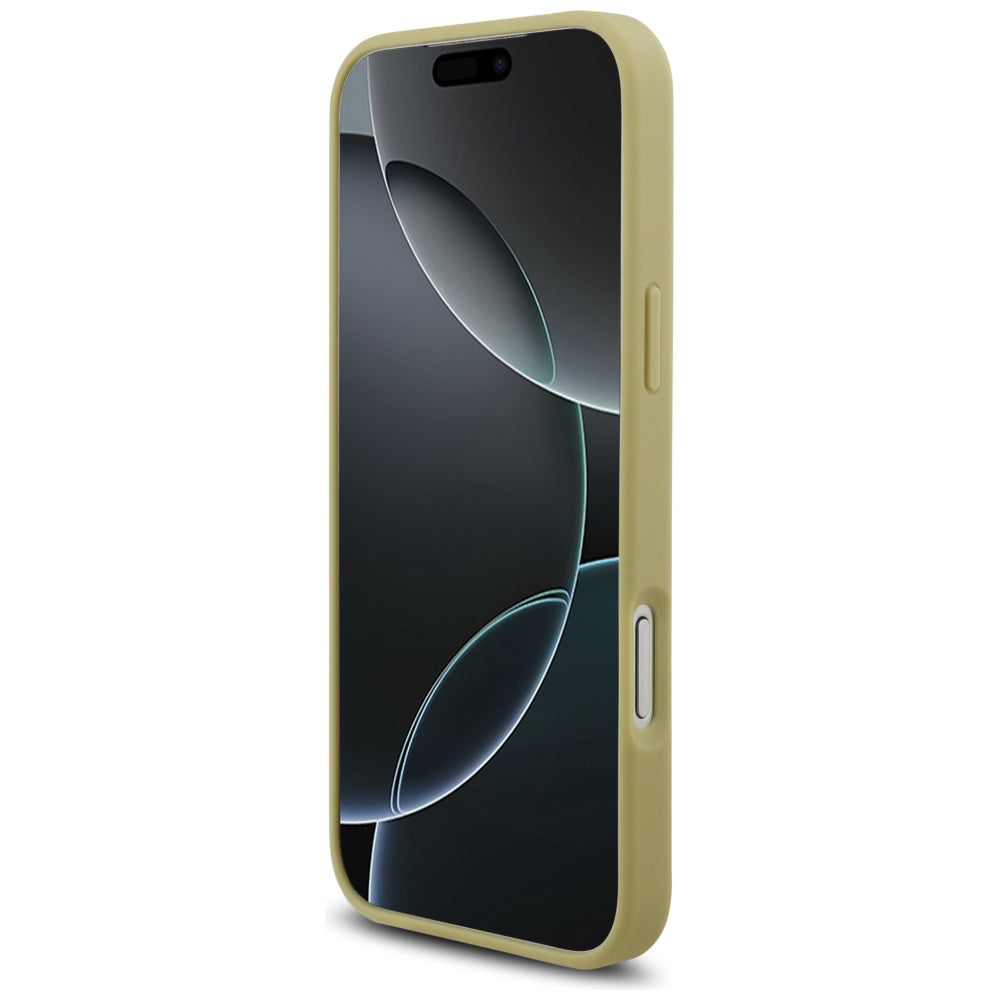 Hülle für Apple iPhone 17 Pro, Guess, Rhinestone Triangle Logo, Gold