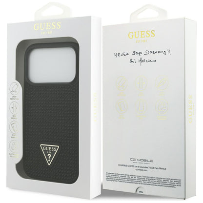 Hülle für Apple iPhone 17 Pro, Guess, Rhinestone Triangle Logo, Schwarz