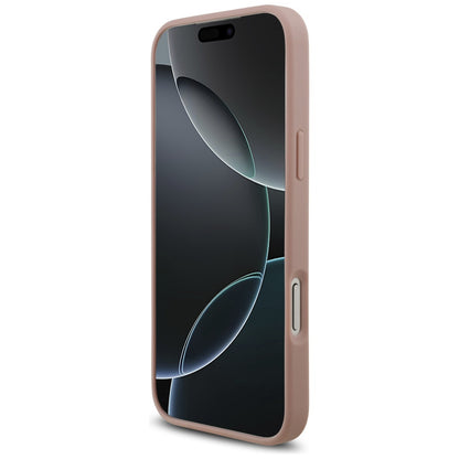 Hülle für Apple iPhone 17 Pro, Guess, Rhinestone Triangle Logo, Rosa