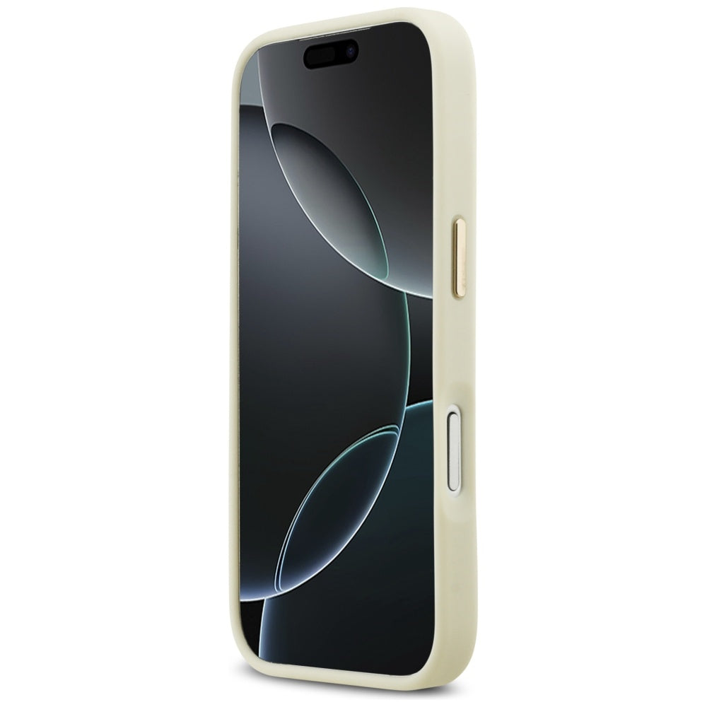 Hülle für Apple iPhone 17 Pro, Karl Lagerfeld, Script Logo, Beige