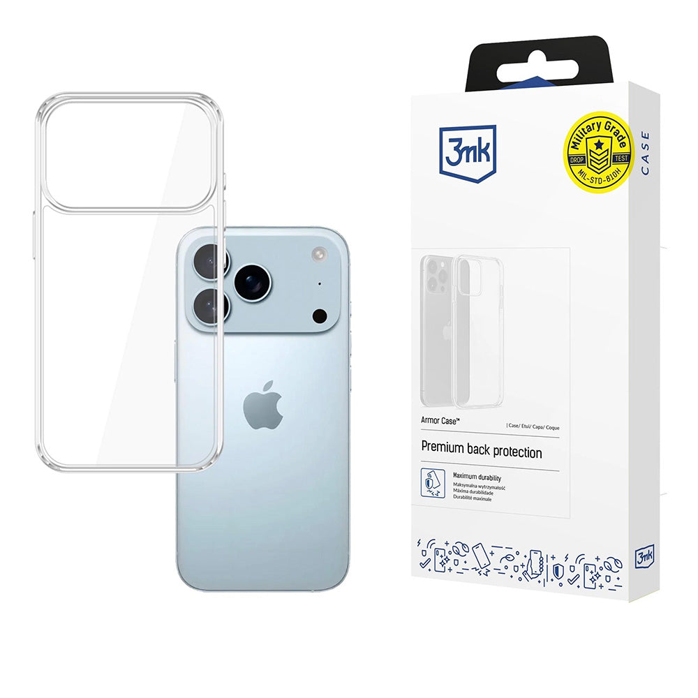 Hülle für Apple iPhone 17 Pro Max, 3MK, Armor, Transparent