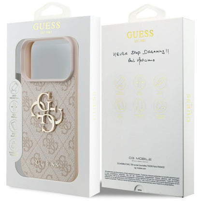 Case for Apple iPhone 17 Pro Max, Guess, 4G Big Logo, Pink