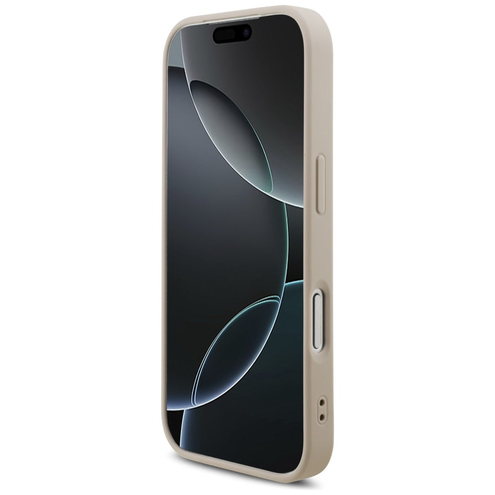 Hülle für Apple iPhone 17 Pro Max, Guess, 4G Classic Logo mit Trageriemen, Rosa