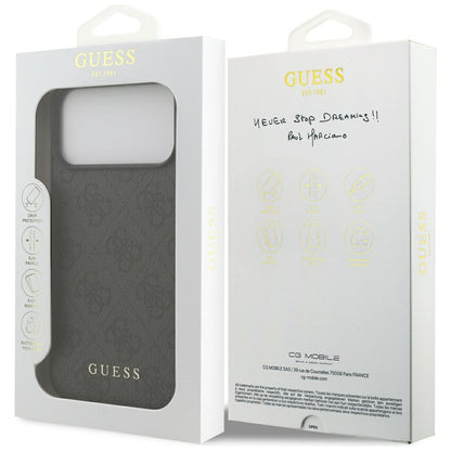 Case for Apple iPhone 17 Pro Max, Guess, 4G Classic, Black