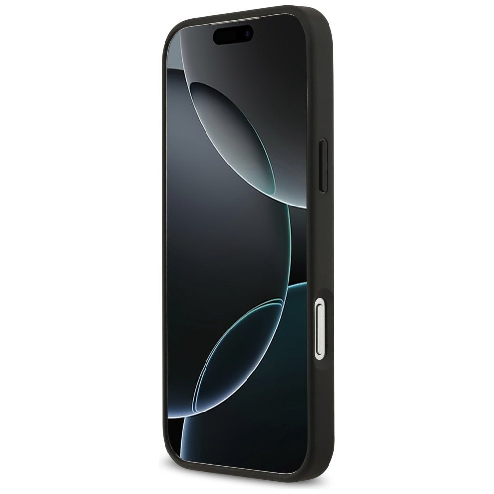 Hülle für Apple iPhone 17 Pro Max, Guess, 4G Double Card Triangle, Schwarz