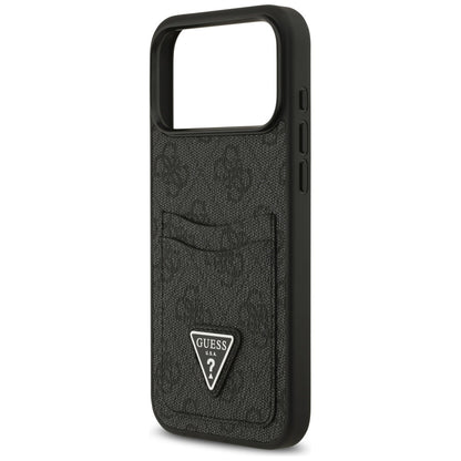 Hülle für Apple iPhone 17 Pro Max, Guess, 4G Double Card Triangle, Schwarz