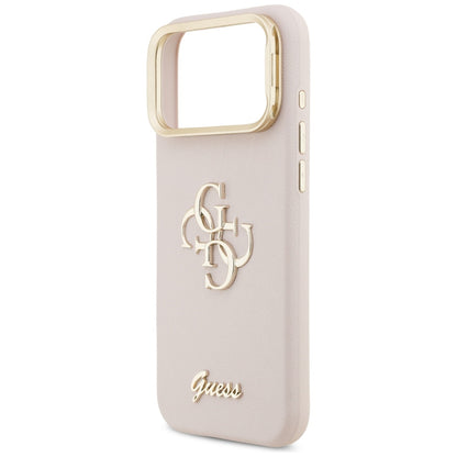 Hülle für Apple iPhone 17 Pro Max, Guess, Grained Big 4G Stand Camera, Rosa