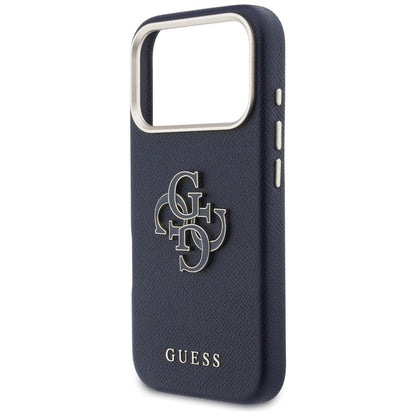 Hülle für Apple iPhone 17 Pro Max, Guess, Resin Logo, Blau