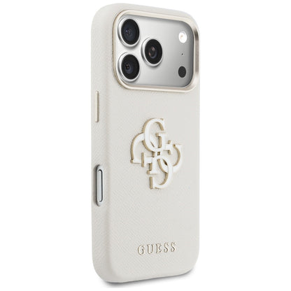 Case for Apple iPhone 17 Pro Max, Guess, Resin Logo, Beige