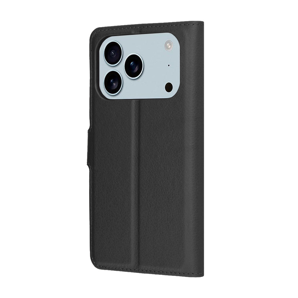 Case for Apple iPhone 17 Pro Max, Techsuit, Leather Folio, Black