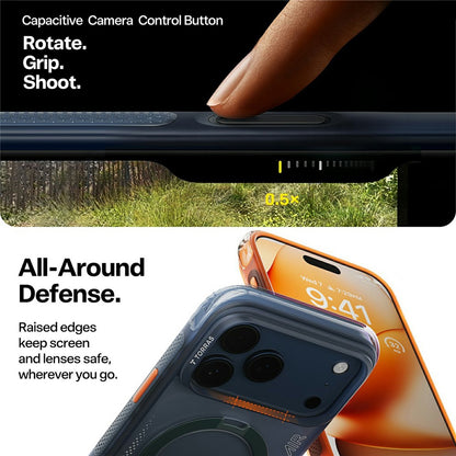 Hülle für Apple iPhone 17 Pro Max, Torras, Ostand Spin Air, Orange