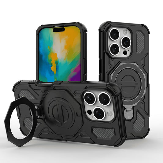 Case for Apple iPhone 17 Pro, Techsuit, Carbon Shield Pro, Black