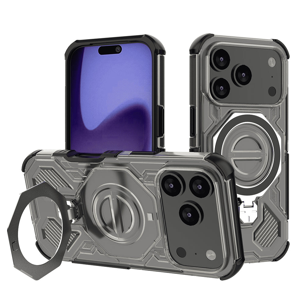 Case for Apple iPhone 17 Pro, Techsuit, Carbon Shield Pro, Light Black