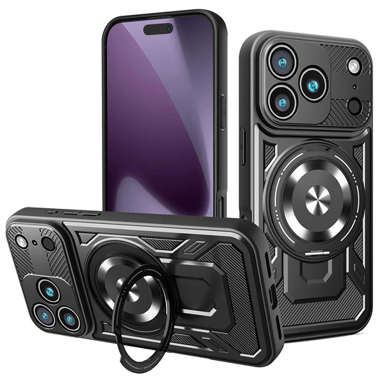 Case for Apple iPhone 17 Pro, Techsuit, RuggedCam, Black