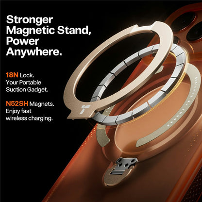 Hülle für Apple iPhone 17 Pro, Torras, Ostand Spin Air, Orange