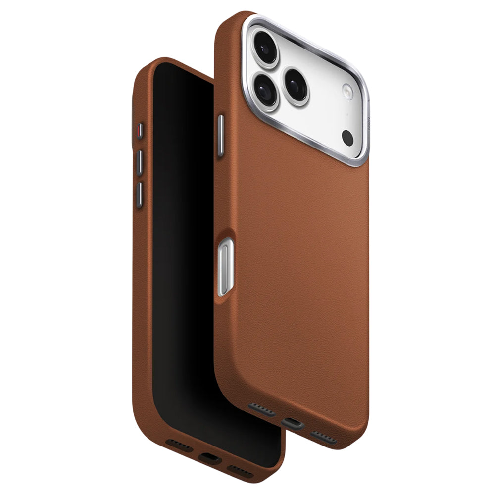 Hülle für Apple iPhone 17 Pro, UNIQ, Lyden Leatherette, Braun