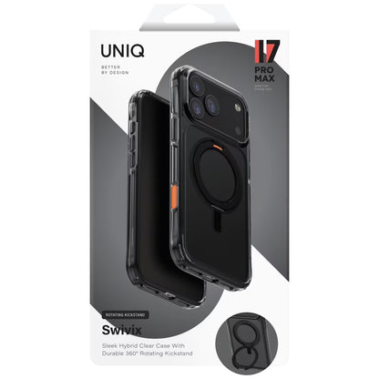 Hülle für Apple iPhone 17 Pro, UNIQ, Swivix, Schwarz