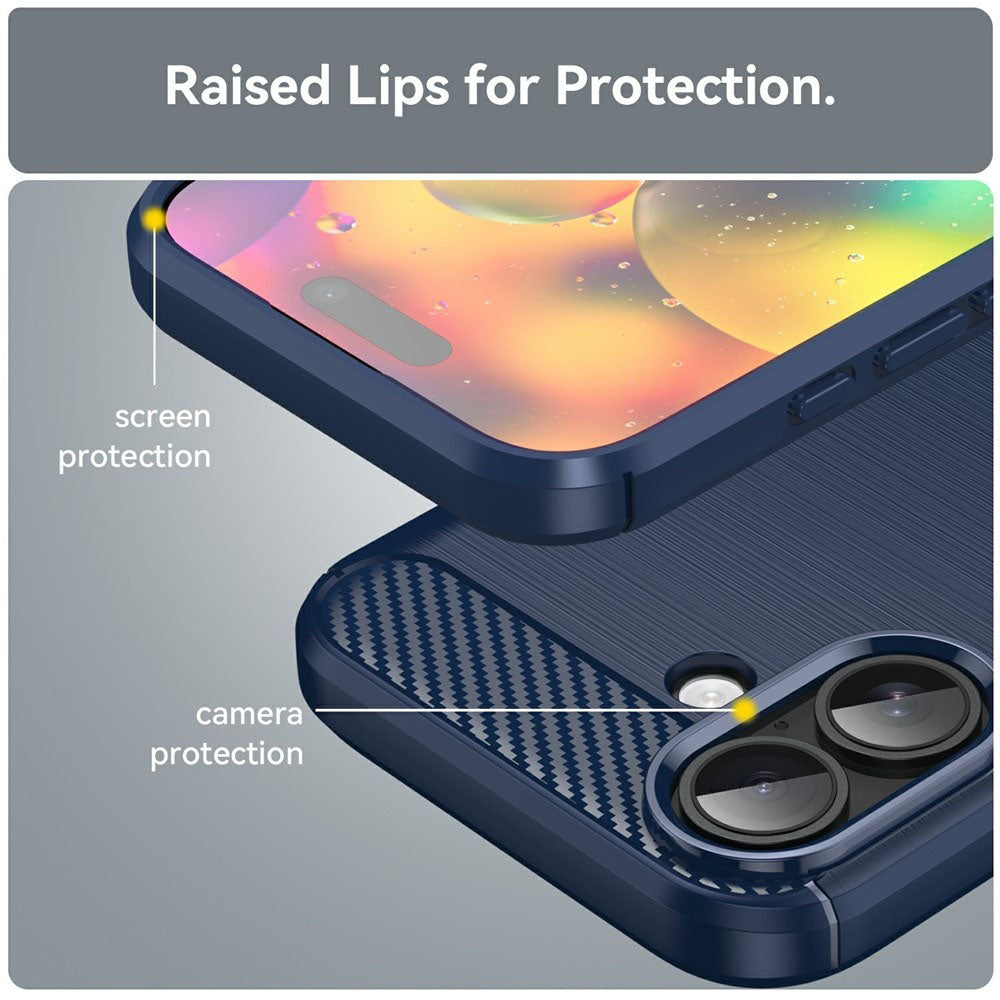 Case for Apple iPhone 17, Techsuit, Carbon, Blue