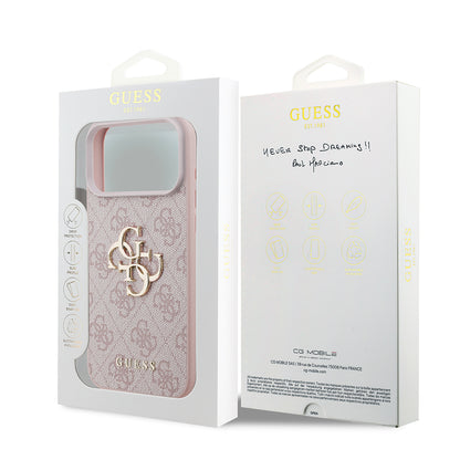 Case for Apple iPhone 18 Pro / 17 Pro, Guess, 4G Big Logo, Pink