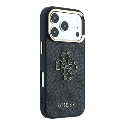 Case for Apple iPhone 18 Pro / 17 Pro, Guess, 4G Big Resin Logo, Black