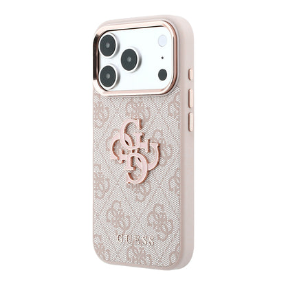 Case for Apple iPhone 18 Pro / 17 Pro, Guess, 4G Big Resin Logo, Pink