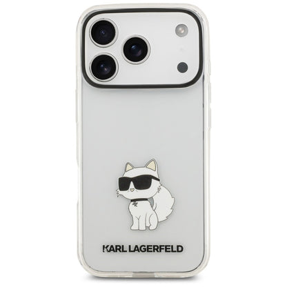 Hülle für Apple iPhone 18 Pro / 17 Pro, Karl Lagerfeld, IML Choupette NFT, transparent