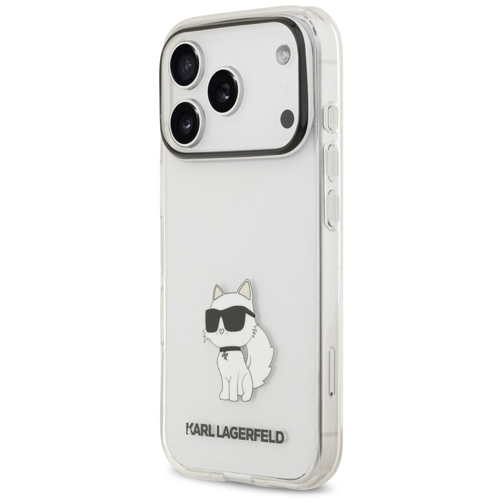 Hülle für Apple iPhone 18 Pro / 17 Pro, Karl Lagerfeld, IML Choupette NFT, transparent