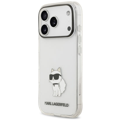 Hülle für Apple iPhone 18 Pro / 17 Pro, Karl Lagerfeld, IML Choupette NFT, transparent