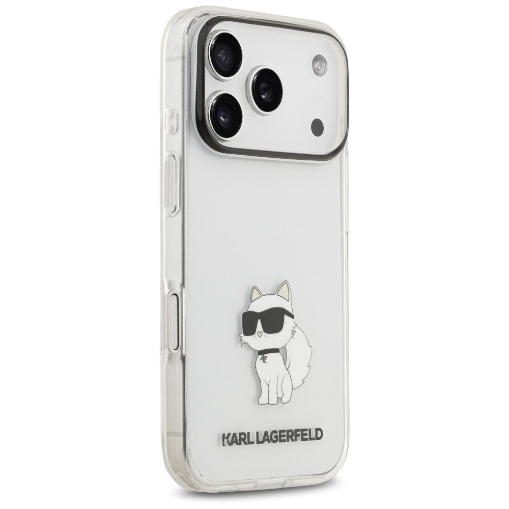 Hülle für Apple iPhone 18 Pro / 17 Pro, Karl Lagerfeld, IML Choupette NFT, transparent
