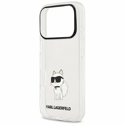 Hülle für Apple iPhone 18 Pro / 17 Pro, Karl Lagerfeld, IML Choupette NFT, transparent