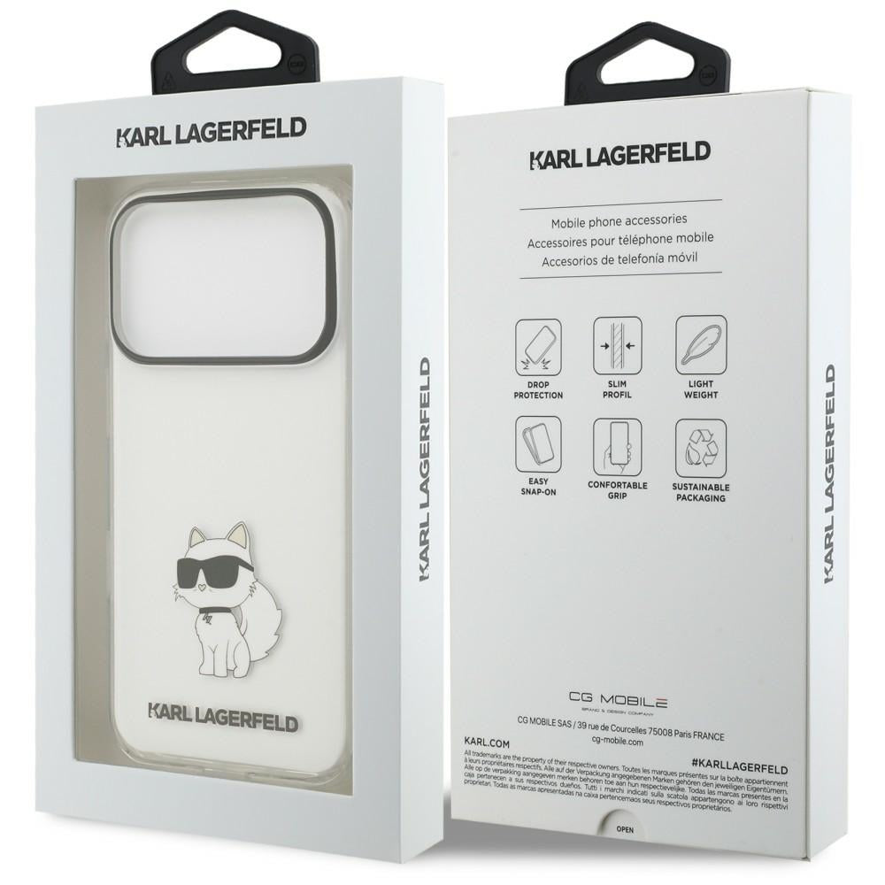 Hülle für Apple iPhone 18 Pro / 17 Pro, Karl Lagerfeld, IML Choupette NFT, transparent