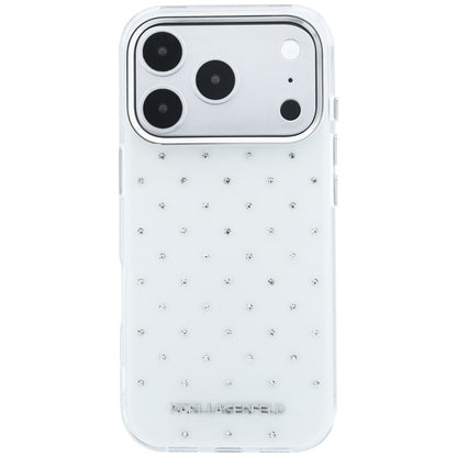 Hülle für Apple iPhone 18 Pro / 17 Pro, Karl Lagerfeld, IML Strasssteine und galvanisiertes Logo, Weiß