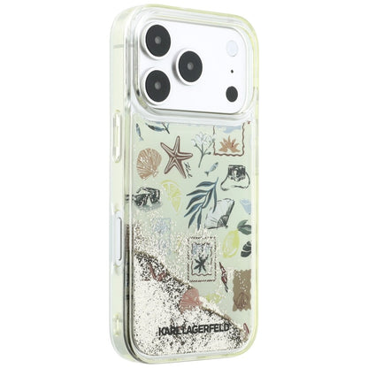 Hülle für Apple iPhone 18 Pro / 17 Pro, Karl Lagerfeld, Liquid Glitter Beach and Sand, Beige