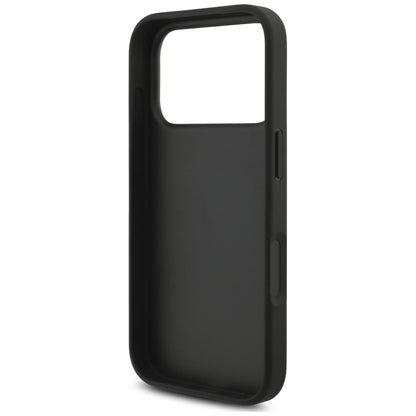 Hülle für Apple iPhone 18 Pro / 17 Pro, Karl Lagerfeld, Saffiano Mono Patch Choupette, Schwarz