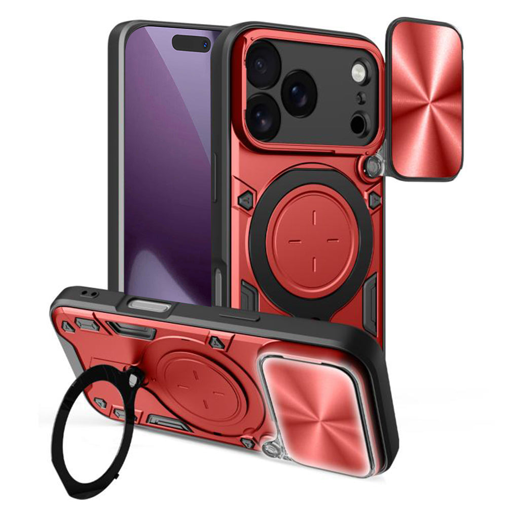 Case for Apple iPhone 18 Pro / 17 Pro, Techsuit, CamGuard Pro, Red