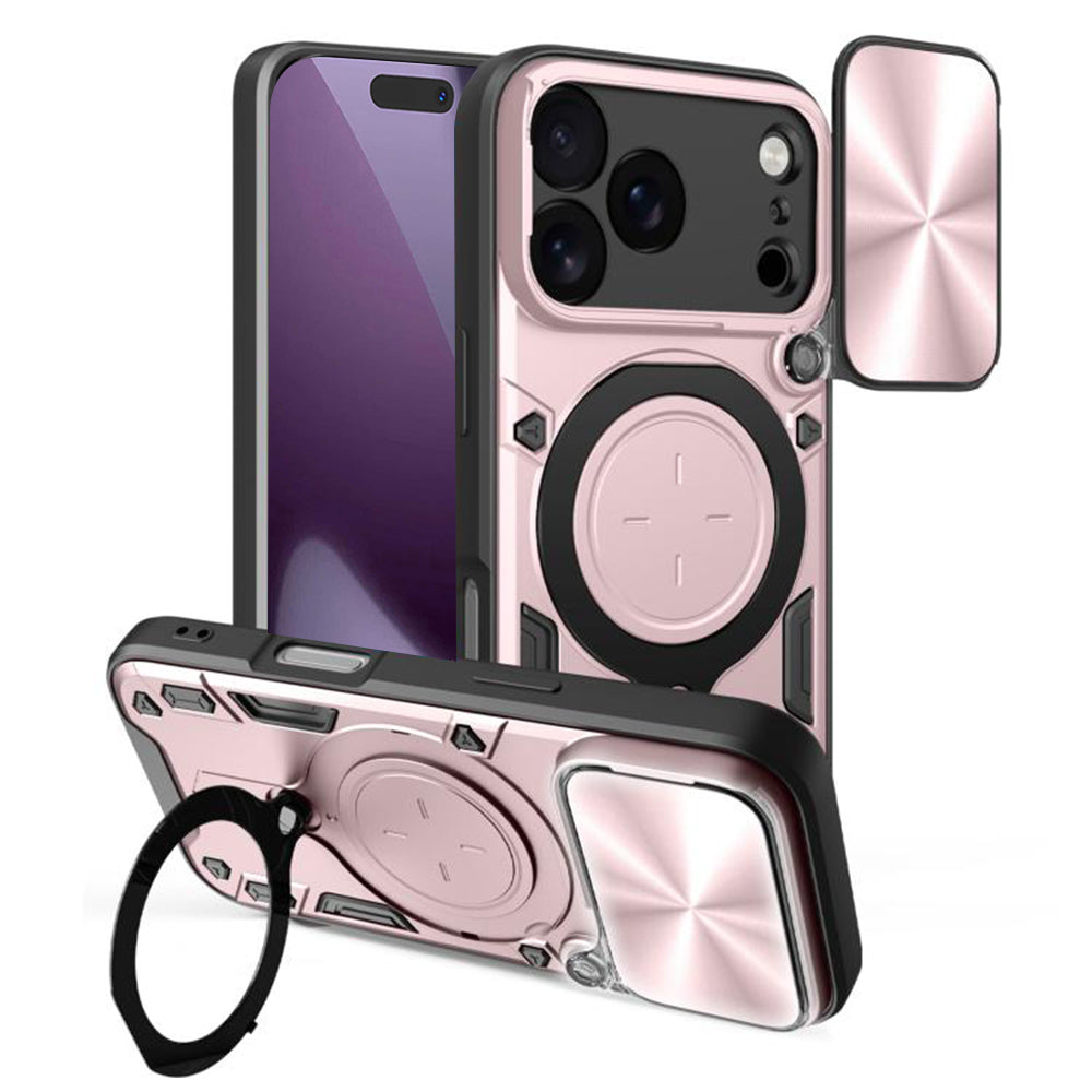 Case for Apple iPhone 18 Pro / 17 Pro, Techsuit, CamGuard Pro, Rose Gold