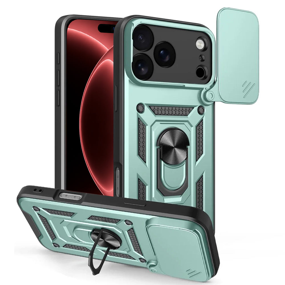 Case for Apple iPhone 18 Pro / 17 Pro, Techsuit, CamShield, Green