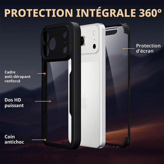 Hülle für Apple iPhone 18 Pro / 17 Pro, Techsuit, ColorVerse 360, Schwarz