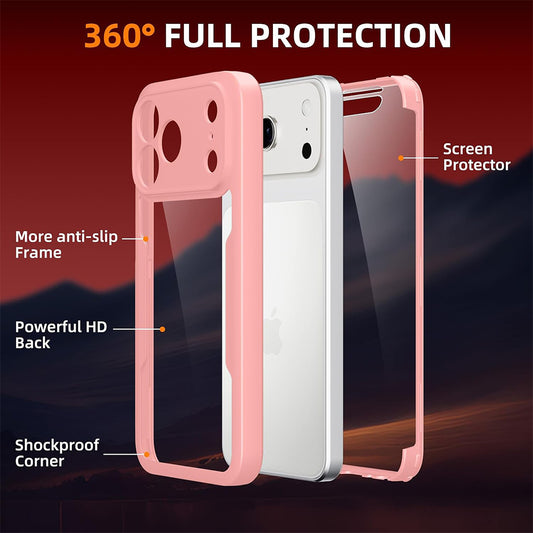 Hülle für Apple iPhone 18 Pro / 17 Pro, Techsuit, ColorVerse 360, Rosa