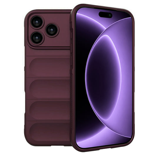 Hülle für Apple iPhone 18 Pro / 17 Pro, Techsuit, Magic Shield, Weinrot