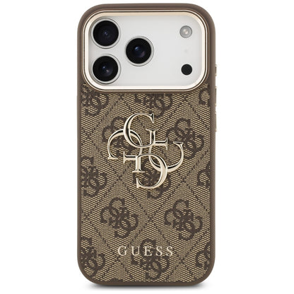Case for Apple iPhone 18 Pro Max / 17 Pro Max, Guess, 4G Big Classic Logo, Brown