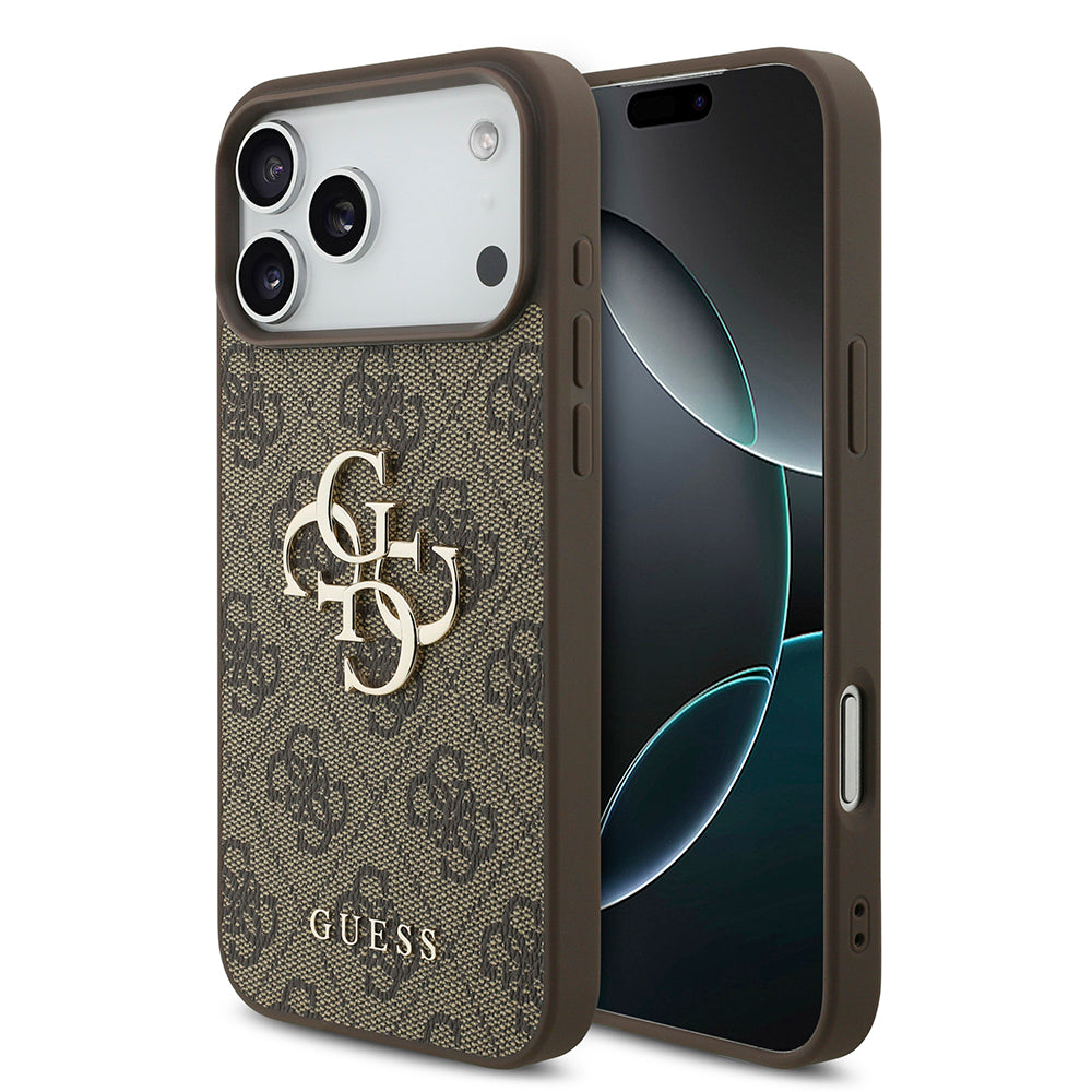 Case for Apple iPhone 18 Pro Max / 17 Pro Max, Guess, 4G Big Logo, Brown