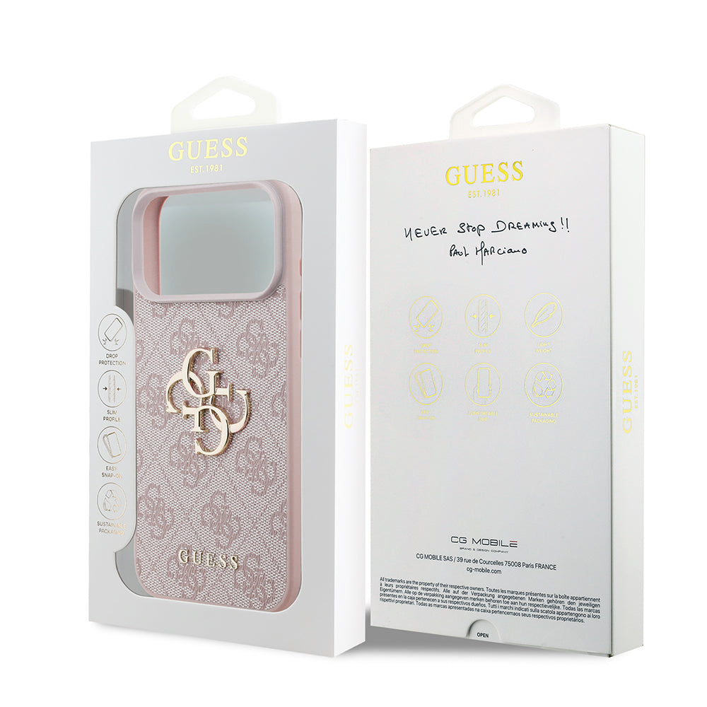 Case for Apple iPhone 18 Pro Max / 17 Pro Max, Guess, 4G Big Logo, Pink