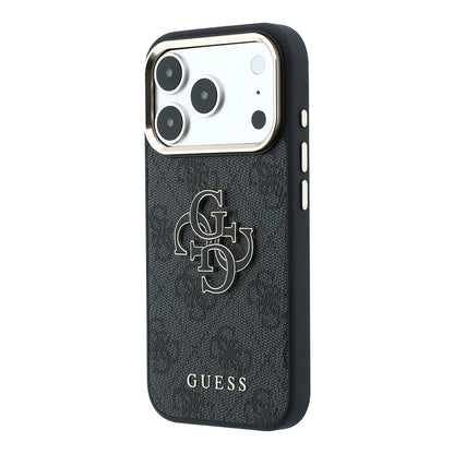 Hülle für Apple iPhone 18 Pro Max / 17 Pro Max, Guess, 4G Big Resin Logo, Schwarz