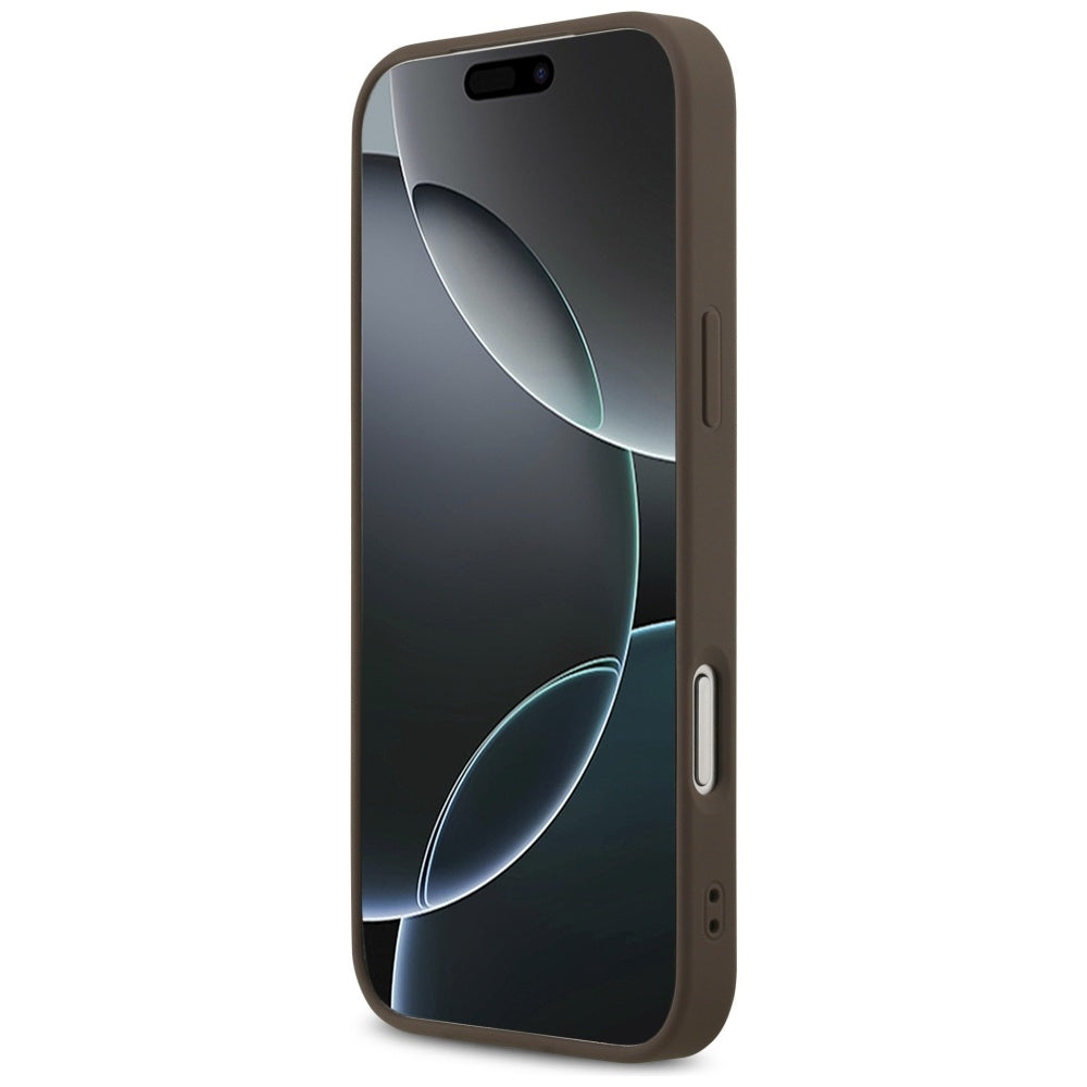 Hülle für Apple iPhone 18 Pro Max / 17 Pro Max, Guess, 4G Classic Logo, Braun